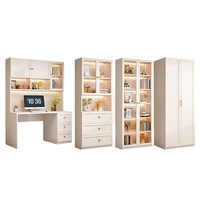 Meuble de bureau moderne et simple, table en bois intégrée, bibliothèque, bureau d'ordinateur, design de panneau, meubles pour la maison, étude, chambre à coucher, étudiant, commercial