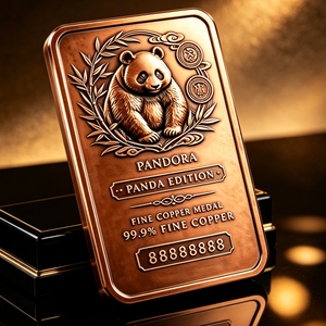 Barre de cuivre de 1 kg pour souvenir, édition Panda et collection - Product Image 4