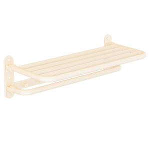 Juego de Estantes de Almacenamiento para Baño Color Crema, Estante de Esquina para Toallas Montado en la Pared, Cuatro Piezas, Duradero, No Requiere Perforación - Product Image 4