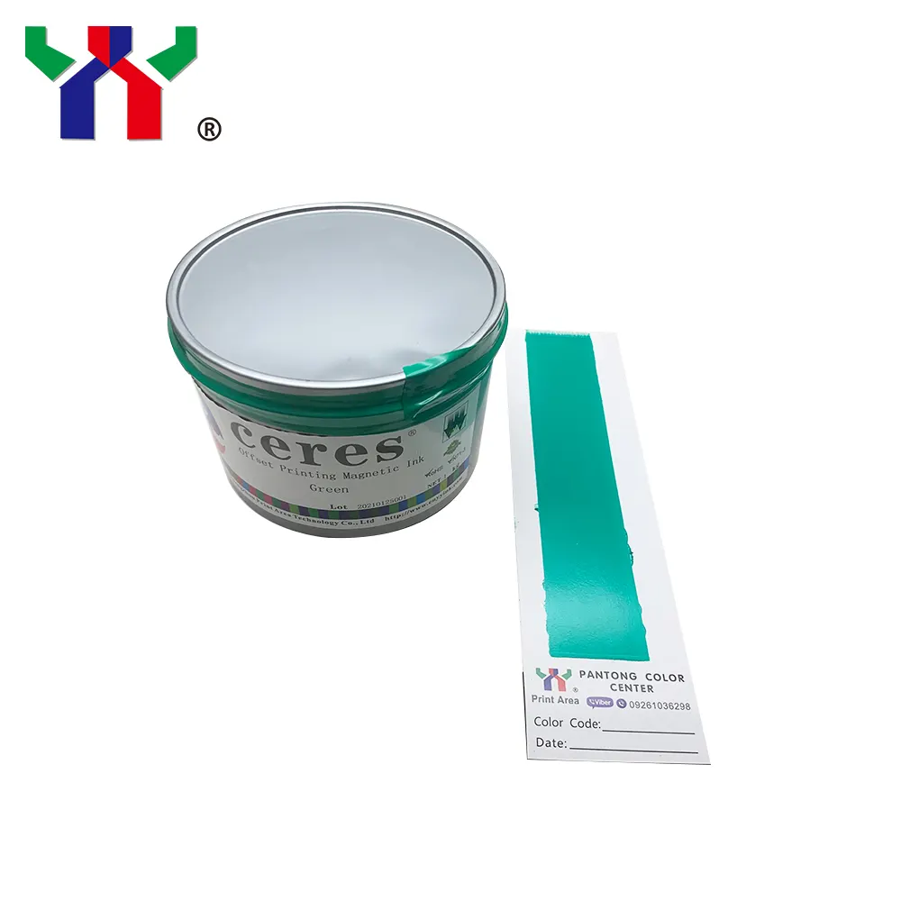 Ceres Green Magnetic Ink for Offset Printing, 1 KG/CAN