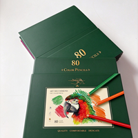 Coffret de 80 crayons de couleur à base d'huile de qualité supérieure pour artistes, étudiants, enfants, dessin, peinture, fournitures artistiques