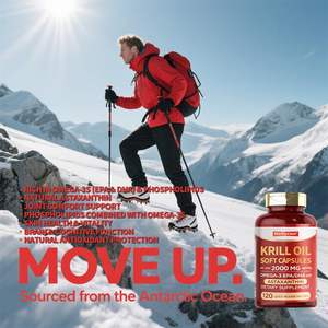 Высокобогатое <span class=keywords><strong>EPA</strong></span> <span class=keywords><strong>DHA</strong></span> для поддержки здоровья сердца и мозга, омега-3 криловое масло, мягкие капсулы - Product Image 2