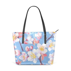 Sacs à bandoulière pour femmes en cuir PU de luxe avec imprimé de fleurs de cerisier colorées pour le shopping, la plage et les occasions décontractées 2024 - Product Image 1