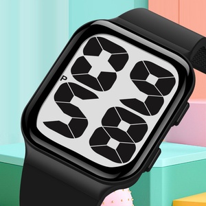 Nouvelle montre électronique sportive en résine, mode, grand écran numérique, phase de lune, chronomètre, étanche, unisexe pour enfants - Product Image 4