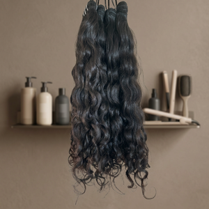 Extensions de cheveux humains vierges Remy 12A indiennes naturelles bouclées profondes de 26 pouces, résistantes à la chute, douces et brillantes - Product Image 1
