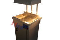 Chauffe-Plats Électrique de Table Deluxe en Acier Inoxydable 201/304 de 50L avec Support de Présentation et Station d'Emballage pour Frites