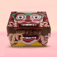 Nouvelle boîte à hamburger UFO personnalisée à emporter, emballage en papier pour restauration rapide, boîte à emporter pour frites frites, hamburger, boîte de livraison, conteneur en carton