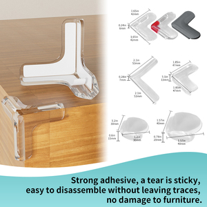 <span class=keywords><strong>Protection</strong></span> d'<span class=keywords><strong>angle</strong></span> de bande de bord de sécurité adhésive transparente en PVC pour les coins de meubles et de table Pare-chocs d'<span class=keywords><strong>angle</strong></span> sécurisé pour bébé - Product Image 4