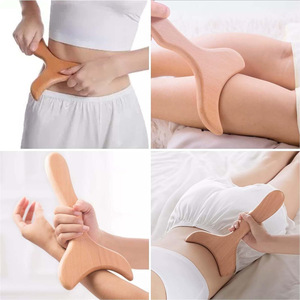 Planche Gua Sha en bois en forme de Y, 70g, pour le massage et la relaxation du visage et du corps entier, beauté - Product Image 3