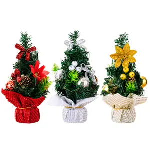 Árvore de Natal artificial barata de fábrica, 20 cm, para decoração de eventos, festival, shopping, atividades, mesa, árvore de Natal