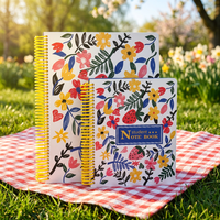 Carnet à spirales A5/A4 à couverture rigide sur le thème des fraises, 100 feuilles de papier de haute qualité, agenda personnalisé avec logo, cadeau