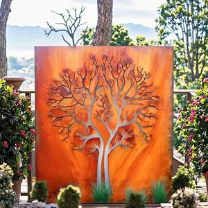 Pannelli Decorativi di Lusso in Acciaio Corten Tagliati al Laser per Esterni, Ornamenti da Giardino, Sculture in Metallo per Paesaggistica - Product Image 2