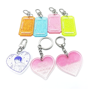 HAPPY GIFT Custom Acrylic Plastic Keychains Idol Pet Key Chain Blanks Custom Printed Clear Acrylic Keychain