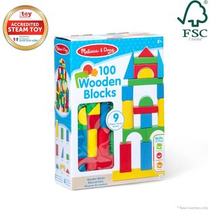 Melissa & Doug Wooden <b>Building</b> <b>Blocks</b> 100-Piece Set Sorting Stacking Toys For Toddlers Age 2 4 Years Construction Toy - Product Image 3