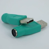 Konektor Putar USB untuk PS2 Female, Adaptor, Adaptor PS2 Female, Adaptor Keyboard dan Mouse, Konverter PS2