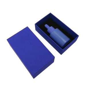 Luxury logo Printed <b>Empty</b> Skincare Container 30ml Black Frosted Glass Face Oil Serum Bottle With Paper <b>Box</b> Packaging - Product Image 5