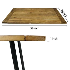 Китайский старый переработанный деревянный обеденный стол из вяза винтажный Восстановленный деревянный обеденный стол из вяза