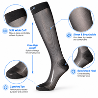 Chaussettes de compression fines et respirantes pour femmes, hauteur genou, pour usage quotidien