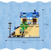 5311 1298 Uds MOC casa ladrillos juguetes ciudad calle vista campo Villa arquitectura bloques de construcción para niños