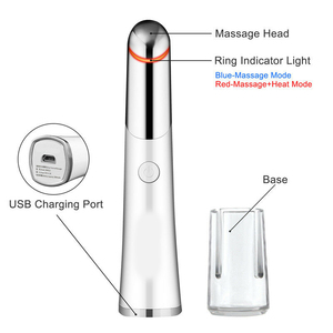 Masajeador eléctrico de ojos y labios, herramienta de belleza recargable, frío y caliente, pluma de masaje de arrugas para ojos y labios - Product Image 5