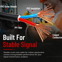 Cable de Alimentación Flexible RVV de 2 Núcleos 2x1mm² 300/500V, Cobre con Revestimiento de PVC Negro para Cableado de Señalización LED