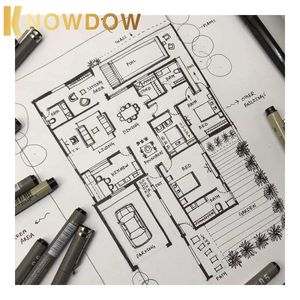 Knowdow biệt thự sang trọng toàn bộ ngôi nhà tùy chỉnh hiện đại Nhà một cửa Dịch vụ thiết kế nội thất cho căn hộ nhà hiện đại - Product Image 3