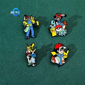 Japanse Anime Pokémon Metal Badge Ash Pikachu Alloy Broche Pin Cartoonfiguur Decoratie Cadeau - Product Image 1