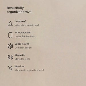 Magnetic Wicker Plastic Lightweight Travel Containers Capsule Set Bathroom Daily Use Portable Shampoo Conditioner Body Wash - Product Image 4