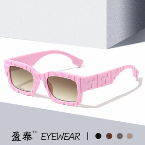 F Brand Square Sunglasses UV400 PC <b>Frame</b> Unisex Fashionable Sun Protection - Product Image 1