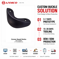 Protection d'angle en plastique Modèle AM-CG0005 avec conception fonctionnelle pour assemblages d'accessoires B2B, couleur et logo personnalisés, fourniture OEM