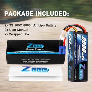 Zeee 3S Lipo pil 11.1V 8000mAh 100C sert çanta RC araba kamyon RC Truggy FPV uçak tekne Buggy için EC5 konnektörü ile - Product Image 6