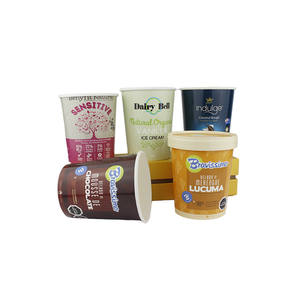 Nuovo stile gelato imballaggio coppa di carta gelato piccola ciotola di carta usa e getta yogurt gelato con coperchio - Product Image 6