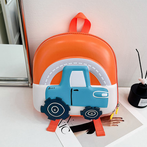 New Kids Hard Shell Kindergarten Backpack Cute Anime Car Shape <b>Mini</b> Children School Bag With Lunch Bag - Product Image 5