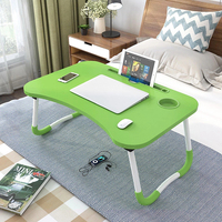 Portable lit pliant ordinateur de bureau chambre à coucher multi-usages lit paresseux table d'ordinateur Portable avec plat fente pour carte et Tasse support