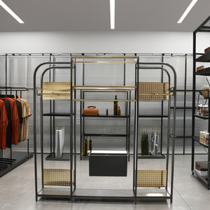 Boutique quần áo kệ trưng bày vàng đứng cho quần áo hiển thị quần áo quần áo kệ cho quần áo cửa hàng phụ kiện và hiển thị - Product Image 3