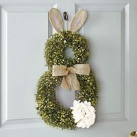 Guirlande de Pâques avec lapin, décoration de porte d'entrée pour la saison printanière