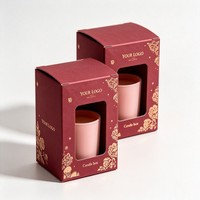 Boîte d'emballage de luxe personnalisée pour bougies de mariage, blanche et noire avec doublure en éponge, boîtes cadeaux de mariage avec fenêtre