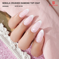Gels de finition à paillettes, lampe UV, couche de finition brillante, vernis à ongles scintillant, gel de finition effet nébuleuse