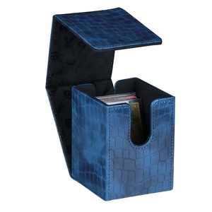 Premium PU Leather Card protettiva per custodia porta carte Twin Flip Deck per <span class=keywords><strong>Commander</strong></span> PVC Free Strong Magnet Card deck box - Product Image 3
