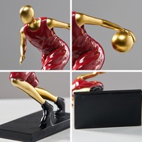 Sportthemen-Harz-Deko-Figur Basketball-TV- und Weinschrank, Jungen-Kinderzimmer-Dekoration, Wohnornamente, Nischen-Trendspielzeug