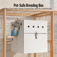 Nichoir vertical en bois suspendu pour oiseaux, incubateur, cage de reproduction, accessoire pour animaux de compagnie pour petits oiseaux et perroquets
