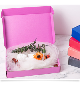 Tùy chỉnh màu Hồng sóng vận chuyển hộp với logo vàng lá dập nổi đóng dấu cho ăn mặc quần lót màu đen quà tặng gửi Thư hộp - Product Image 2