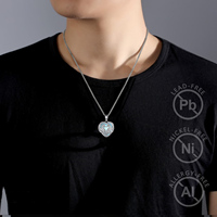 Collier en laiton Merryshine avec pierres précieuses, amulette en forme de cœur, pierre de guérison, dragon celtique pour femme