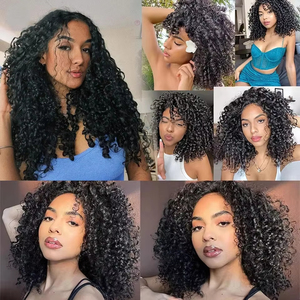 Extensions de cheveux humains bouclés <span class=keywords><strong>Pixie</strong></span>, tissage brésilien, 100 % cheveux naturels, avec closure HD en dentelle - Product Image 6