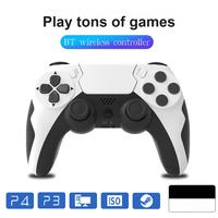 Manette de Jeu Vidéo Sans Fil Bluetooth Personnalisée, Dernière Génération, avec Moteur à Vibration, Bouton Turbo et Gyroscope Six Axes, Compatible PC