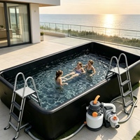 Piscine gonflable sécurisée pour enfants, piscine hors sol robuste, piscine familiale portable pour loisirs aquatiques