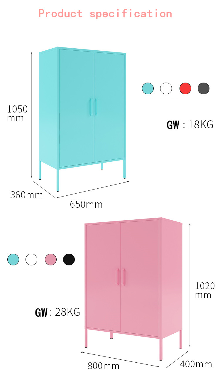 집에 맞춤화된 거실 가구 강철 금속 2 문 저장 캐비넷 1