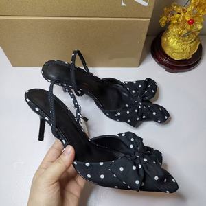 Zapato Individual ZA2025 con Lazo, Plantilla Hueca, Diseño de Lunares, Zapato de Mujer Moderno con Tacón Alto - Product Image 6