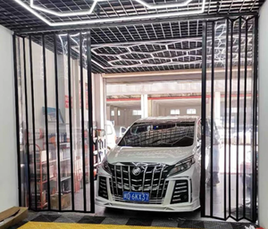 Puerta Corredera de Aleación de Aluminio para Estación de Trabajo de Lavado de Autos, Película para Puerta de Vidrio, Separador de Espacios, Belleza Automotriz - Product Image 1