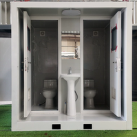 YONGHONG Maison Conteneur Mobile Moderne Portable d'Extérieur en Panneaux Sandwich d'Acier Respirants avec Toilettes, Garantie 1 An, Projet Complet